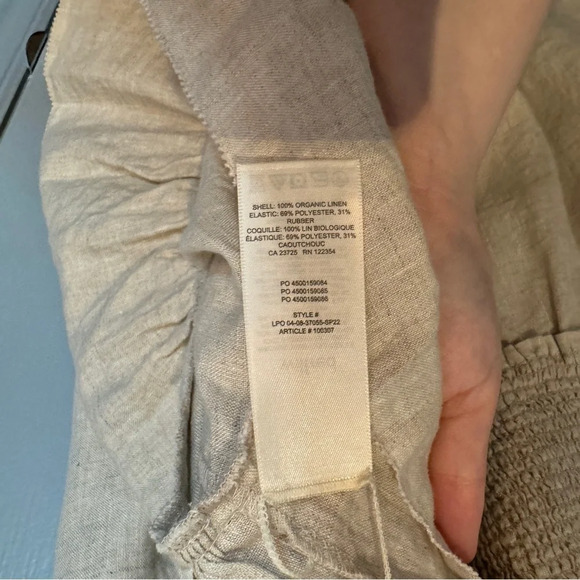 NWT Wilfred Tempest Linen Mini Dress Size XS Natural Ecru Smocked Prairie READ - Picture 16 of 16